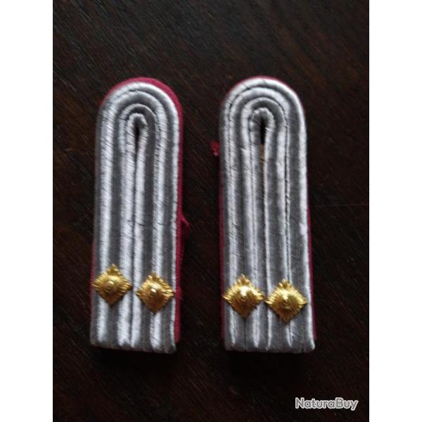 PAIRE DE PATTES D PAULE DE  LEUTNANT DE L EX ALLEMAGNE DE L EST BLINDES