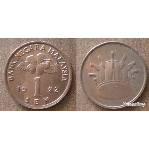 Malaisie 1 Sen 1992 Piece Ringgit Asie