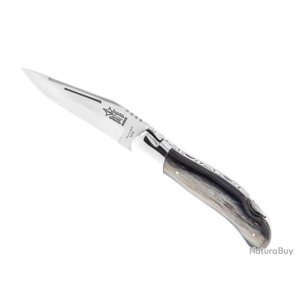 LAGUIOLE G.DAVID FACON CORNE NOIRE MITRE INOX 12CM