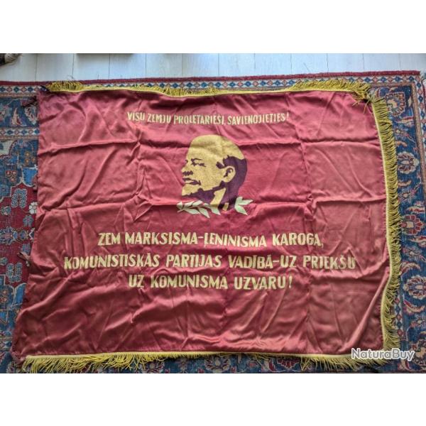 Drapeau brod� comm�moration de la r�volution d'octobre 1967 URSS