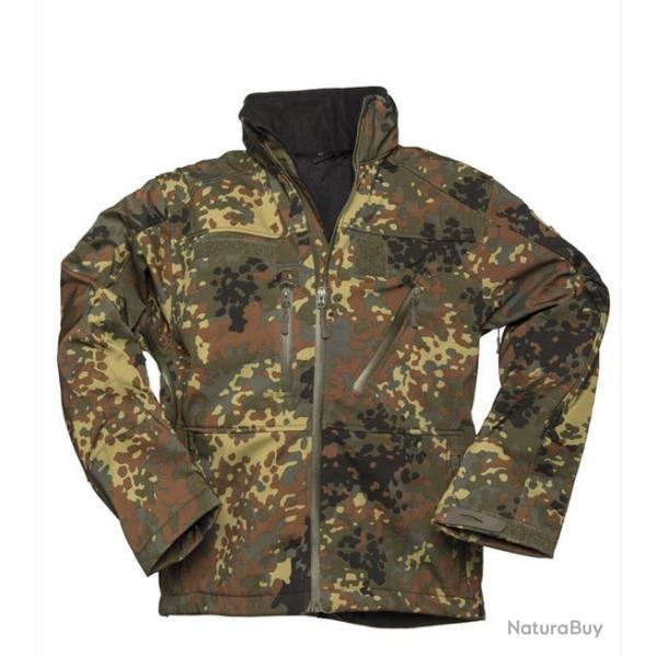 VESTE SOFTSHELL SCU 14 CAMO FLECKTARN BUNDESWEHR