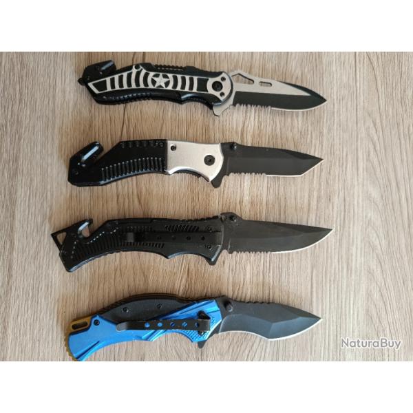Lot couteaux � ouverture assist�e