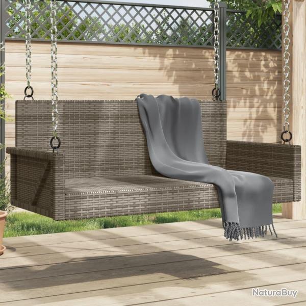 Balancelle gris 119x56x48 cm r�sine tress�e alsavelo