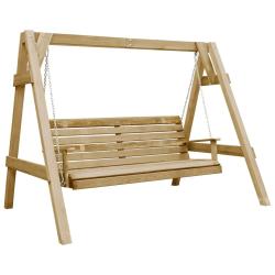 Balancelle de jardin bois de pin impr&eacute;gn&eacute; 205x150x157 cm