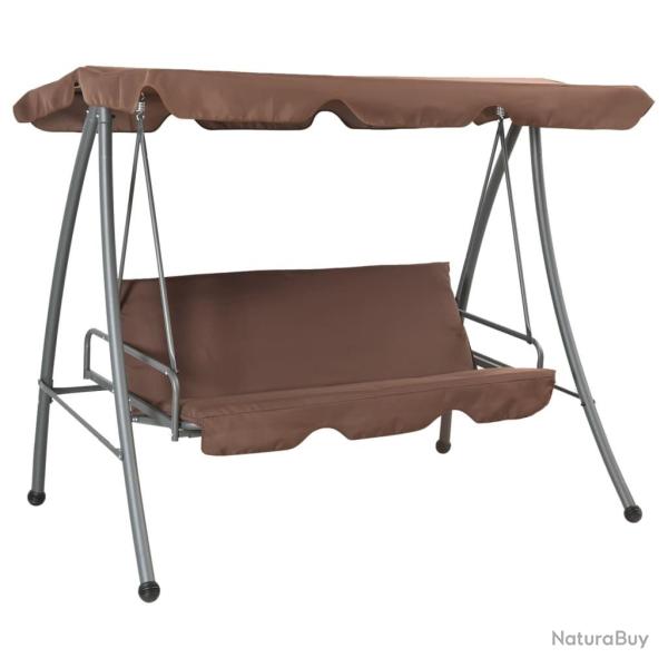 Balancelle d'ext�rieur avec auvent Couleur caf�