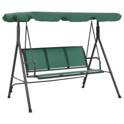Balancelle de jardin vert 170 cm textil&egrave;ne et acier