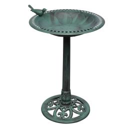 Bain pour oiseaux avec oiseau d&eacute;coratif