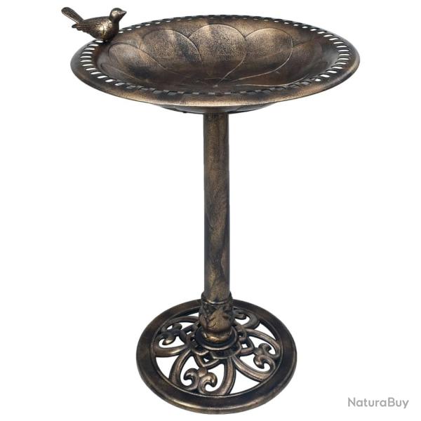 Baignoire de jardin pour oiseaux Bronze Plastique
