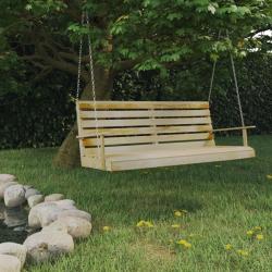 Balancelle Bois de pin impr&eacute;gn&eacute; 155x65x60 cm