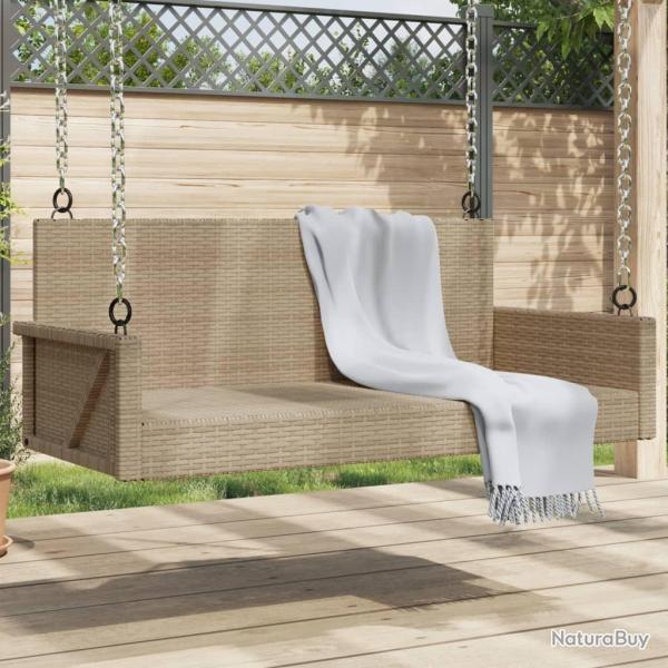 Balancelle beige 119x56x48 cm r�sine tress�e