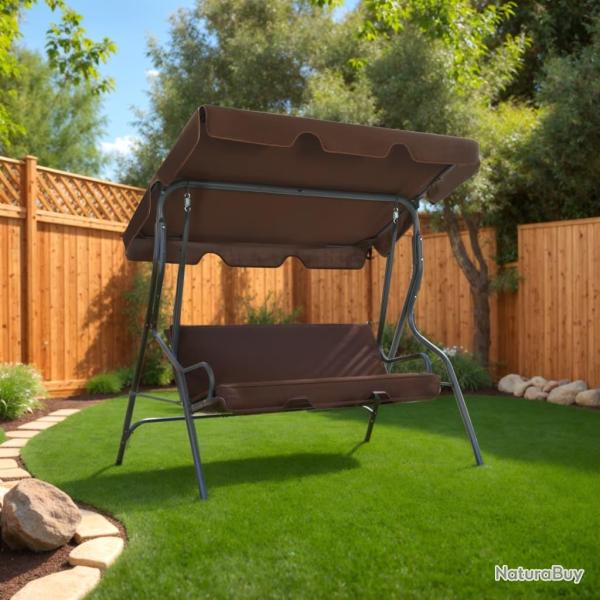 Balancelle de jardin Caf� 170 x 110 x 153 cm alsavelo
