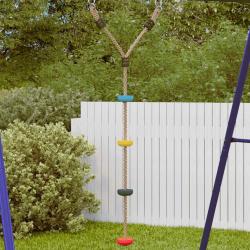 Balan&ccedil;oire &agrave; c&acirc;ble &agrave; disque d'enfants et 4 marches multicolore
