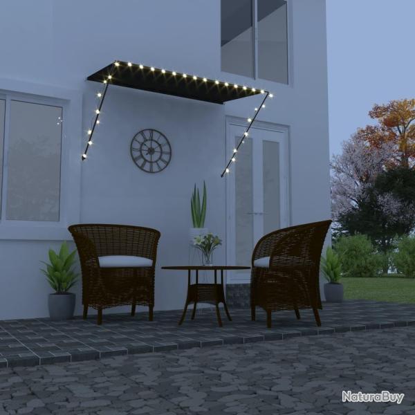 Auvent rtractable avec LED 250x150 cm Anthracite alsavelo