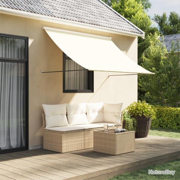 Auvent r�tractable cr�me 250x150 m tissu et acier