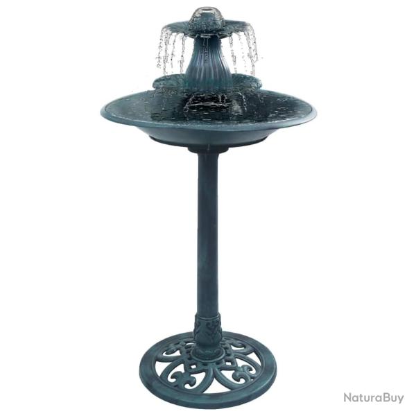 Bain pour oiseaux avec fontaine Vert 50x91 cm Plastique alsavelo