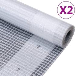 B&acirc;ches Leno 2 pcs 260 g/m&sup2; 3x2 m Blanc