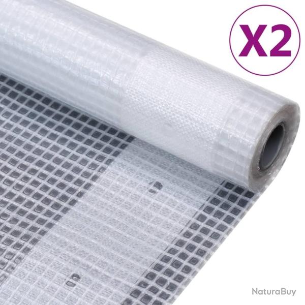 B�ches Leno 2 pcs 260 g/m� 4x2 m Blanc