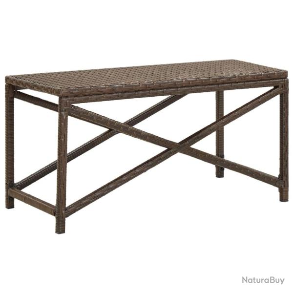 Banc de jardin 80 cm R�sine tress�e Marron alsavelo