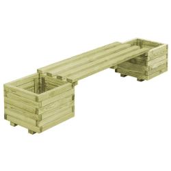 Banc de jardin &agrave; jardini&egrave;res Bois de pin impr&eacute;gn&eacute;