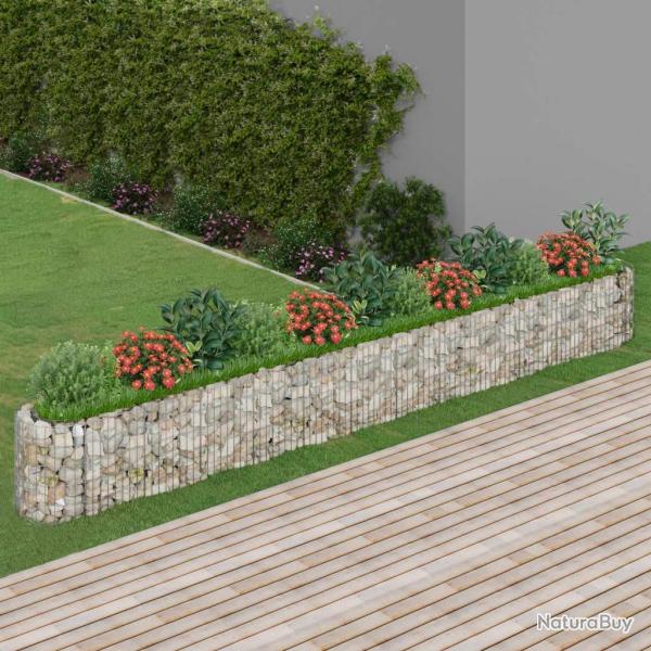 Lit sur�lev� � gabion Fer galvanis� 470x50x50 cm