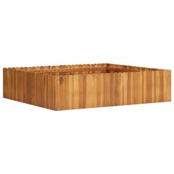Lit sur&eacute;lev&eacute; de jardin 100x100x25 cm Bois massif d'acacia