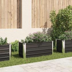Lit sur&eacute;lev&eacute; de jardin Anthracite 100x40x45 cm Acier galvanis&eacute; alsavelo