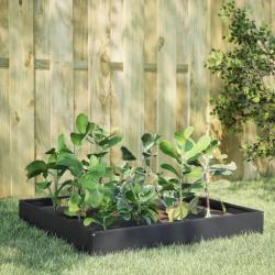 Lit sur&eacute;lev&eacute; de jardin anthracite 100x100x26 cm acier