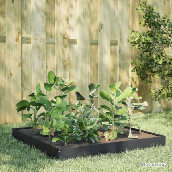 Lit surlev de jardin anthracite 100x100x18,5 cm acier alsavelo