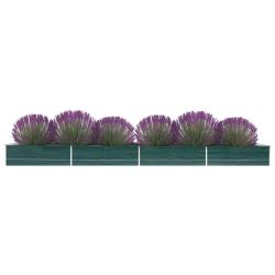 Lit sur&eacute;lev&eacute; de jardin Acier galvanis&eacute; 600x80x45 cm Vert