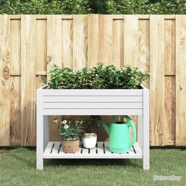 Lit surlev de jardin blanc 110x45x79 cm polypropylne alsavelo