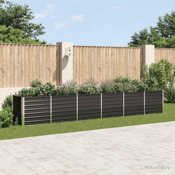Lit sur�lev� de jardin Acier galvanis� 480x80x77 cm Anthracite