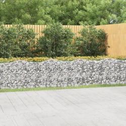 Lit sur&eacute;lev&eacute; &agrave; gabions arqu&eacute; 800x50x100 cm Fer galvanis&eacute;
