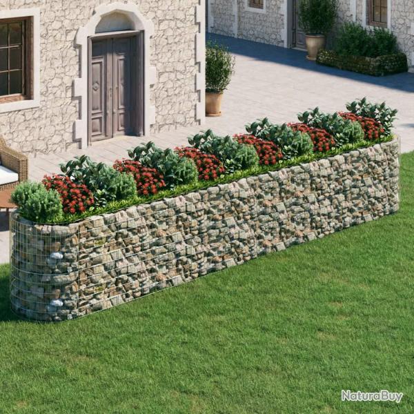 Lit sur�lev� � gabion Fer galvanis� 600x100x100 cm alsavelo