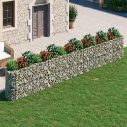 Lit sur&eacute;lev&eacute; &agrave; gabion Fer galvanis&eacute; 610x50x100 cm