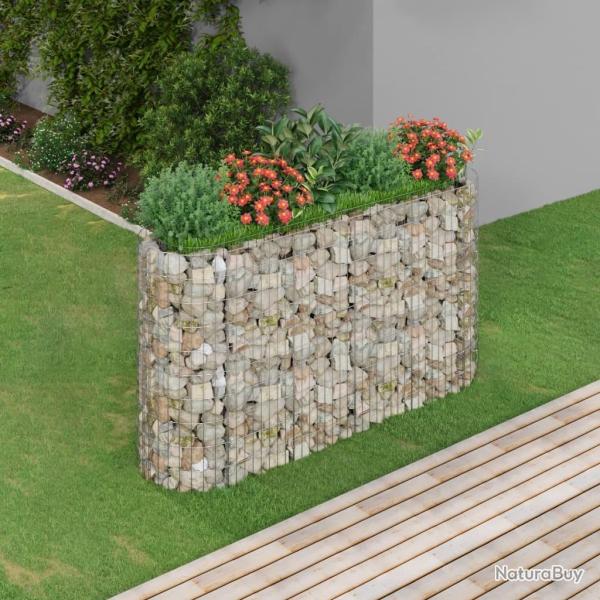 Lit sur�lev� � gabion Fer galvanis� 190x50x100 cm