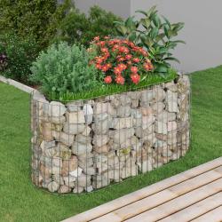 Lit sur&eacute;lev&eacute; &agrave; gabion Fer galvanis&eacute; 120x50x50 cm