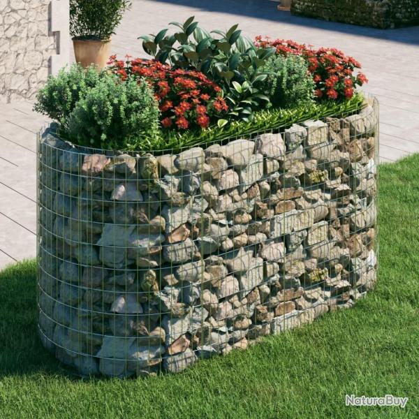 Lit sur�lev� � gabion Fer galvanis� 200x100x100 cm