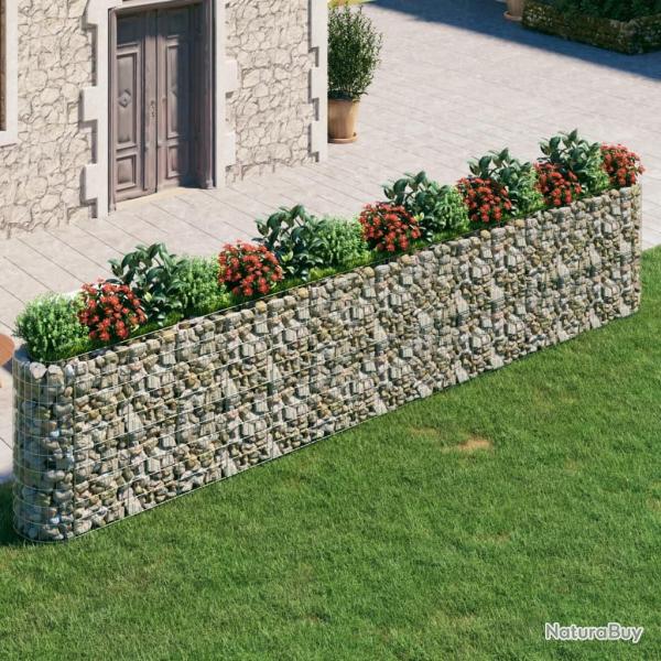 Lit sur�lev� � gabion Fer galvanis� 540x50x100 cm