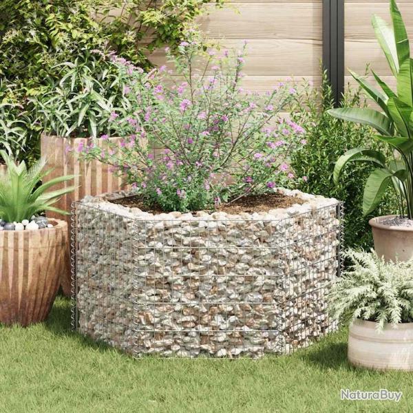 Lit sur�lev� � gabion hexagonale 100 x 90 x 50 cm