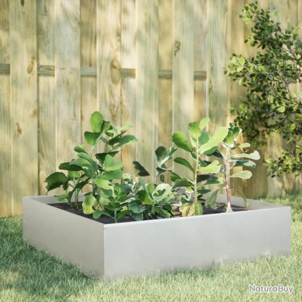 Lit sur�lev� de jardin 100x100x25 cm acier inoxydable