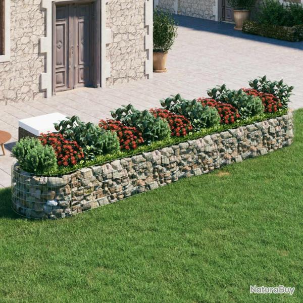 Lit sur�lev� � gabion Fer galvanis� 500x100x50 cm