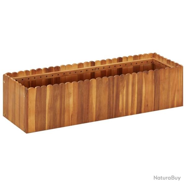Lit sur�lev� de jardin 100x30x25 cm Bois massif d'acacia