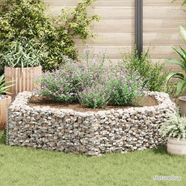 Lit sur�lev� � gabion hexagonale 200x173x40 cm alsavelo