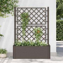 Lit sur&eacute;lev&eacute; de jardin et treillis et syst&egrave;me d'arrosage Moka