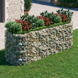 Lit sur&eacute;lev&eacute; &agrave; gabion Fer galvanis&eacute; 300x100x100 cm