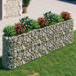 Lit sur&eacute;lev&eacute; &agrave; gabion Fer galvanis&eacute; 330x50x100 cm
