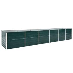 Lit sur&eacute;lev&eacute; de jardin Acier galvanis&eacute; 480x80x77 cm Vert