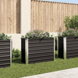 Lit sur&eacute;lev&eacute; de jardin Anthracite 100x40x77 cm Acier galvanis&eacute; alsavelo