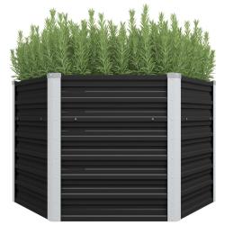 Lit sur&eacute;lev&eacute; de jardin Anthracite 129x129x77 cm Acier galvanis&eacute;