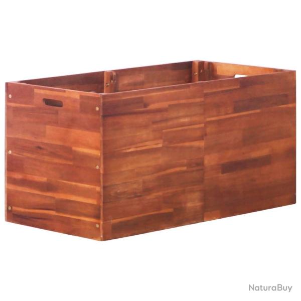 Lit surlev de jardin Bois d'acacia 100x50x50 cm alsavelo